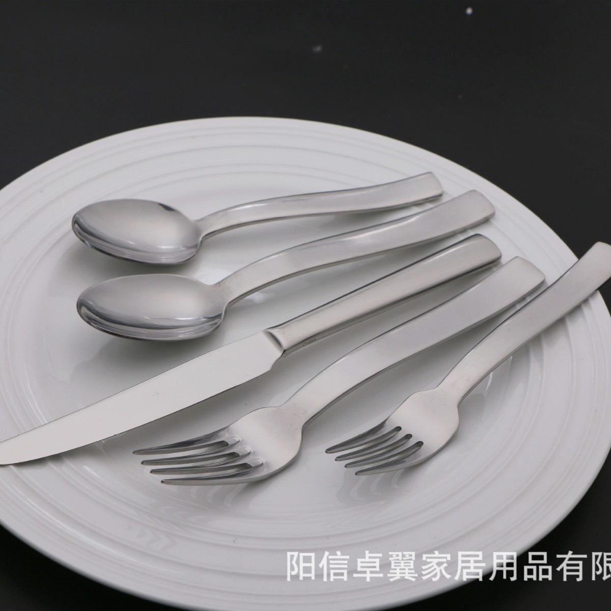 Exported to Canada Stainless Steel Knife, Fork, Spoon, Small Spoon, Dessert Fork 5-Piece Set Full Sand Dining Spoon Household Spoon