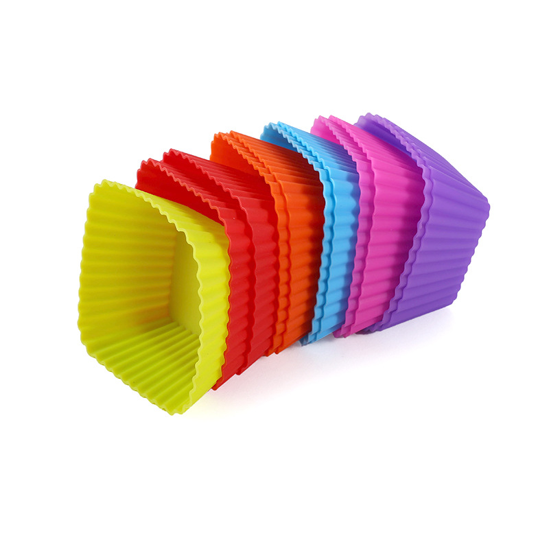 Silicone Muffin Cup 7g Square Cake Cup Jelly Tart Pudding DIY Baking Mold