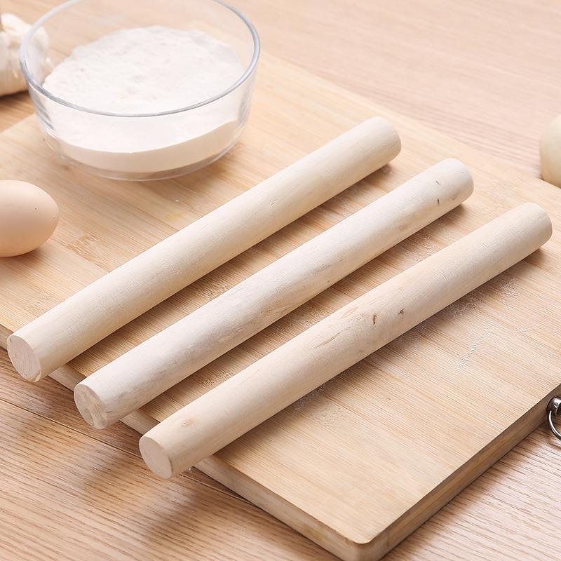 Household Kitchen Solid Wood Rolling Pin Large Size Small Size Baking Tool Rolling Pin Artifact Dumpling Pin