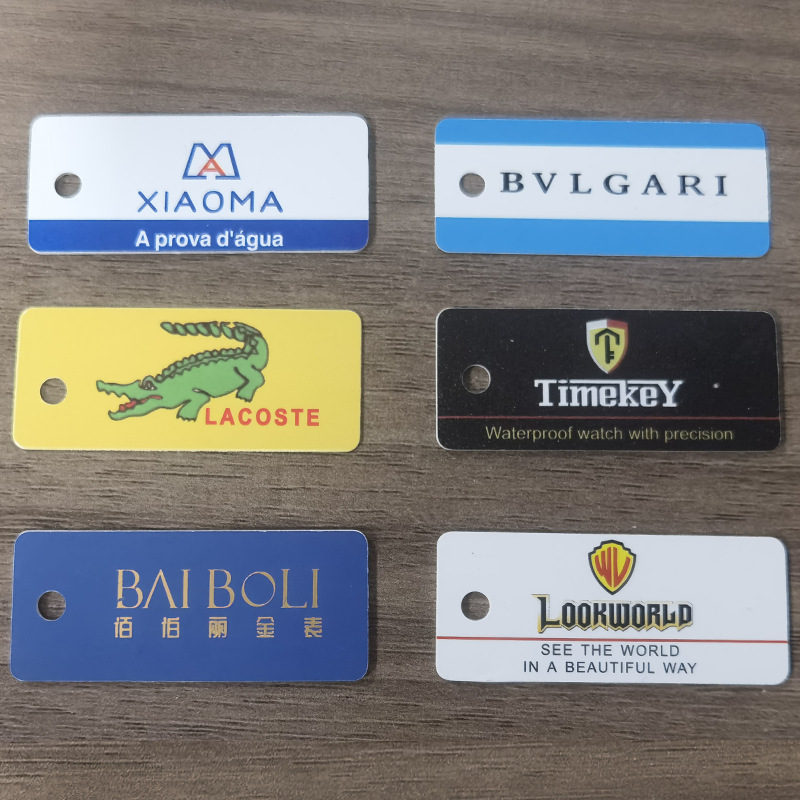 Pvc Clothing Tag Custom-Made Single and Double Hole Tag Label Watch Small Hanging Card Warranty Card Non-Standard Waterproof Customization