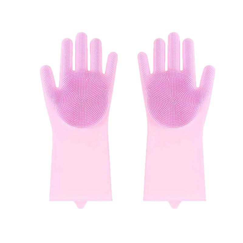 Factory Direct Supply Silicone Dishwashing Gloves Multifunctional Household Gloves Cleaning Kitchen Cleaning Heat Insulation Magic Gloves