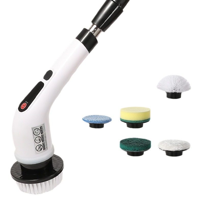 Electric cleaning brush household multifunctional bathroom toilet brush wireless cleaning machine rotating floor brush cross border