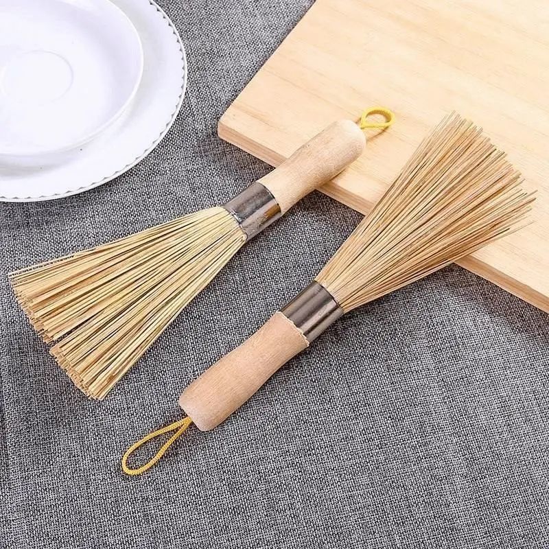 Old-fashioned bamboo pot brush kitchen cleaning long handle bamboo brush non-stick oil decontamination stove bamboo dish brush pot brush wholesale