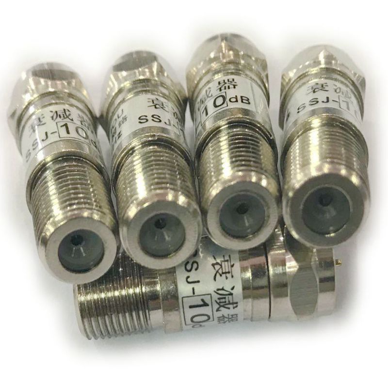 F British Female Attenuator Amplifier Wireless Satellite Digital Tv Adapter Coaxial Fixed 10Db Connector