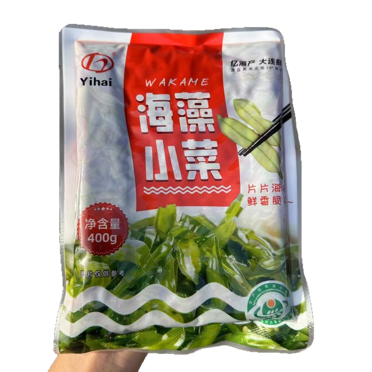Dalian Specialty Yihai Spicy 450g Wakame Stems Ready-To-Eat Seaweed Snacks with Rice Pickles