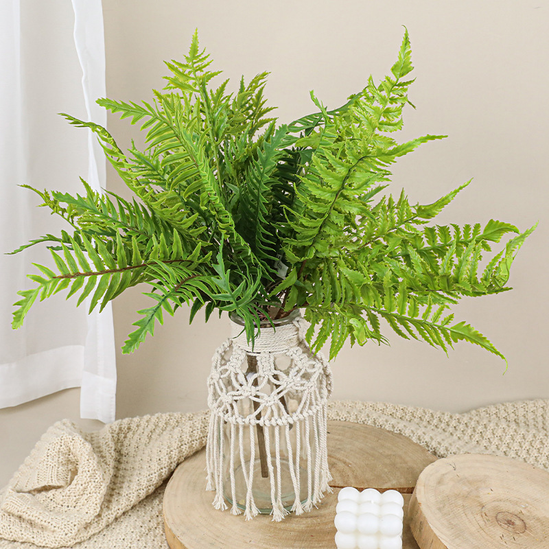 Artificial Fern Soft Rubber Persian Grass, Golden Hair Fern, Maidenhair Fern, High-End Artificial Plant Fake Flower
