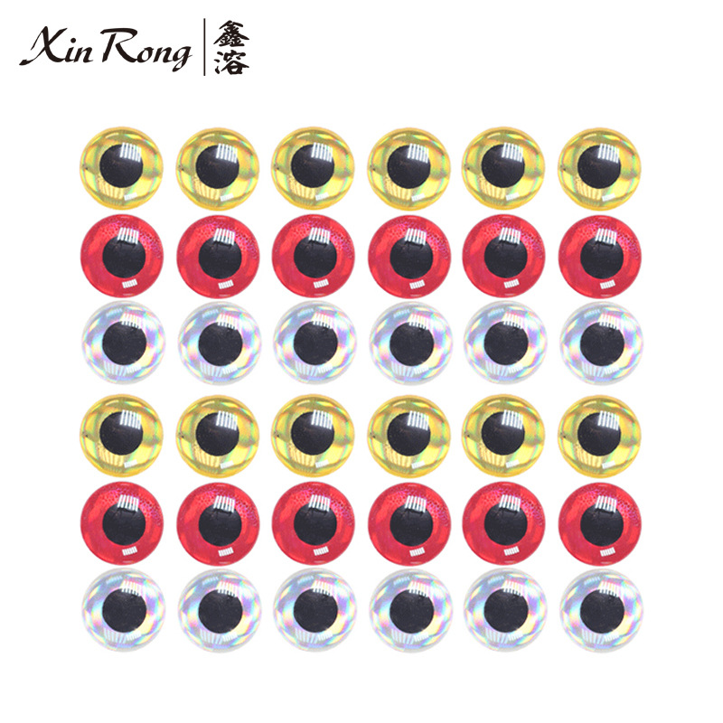 3D Simulation Fish Eye Animal Eye Laser Fish Eye Drop Plastic Eye Fly Fishing DIY Luya Bionic Fake Bait Fish Eye 3-6mm