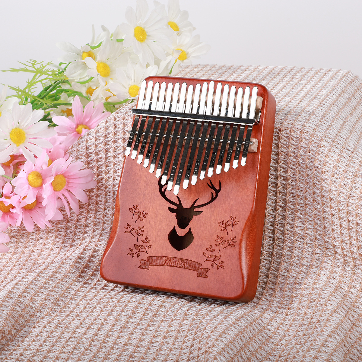 Kalimba Thumb 21 Tone/17 Tone Beginner Girl genuine goods Finger Piano Easy to Learn Finger Instrument
