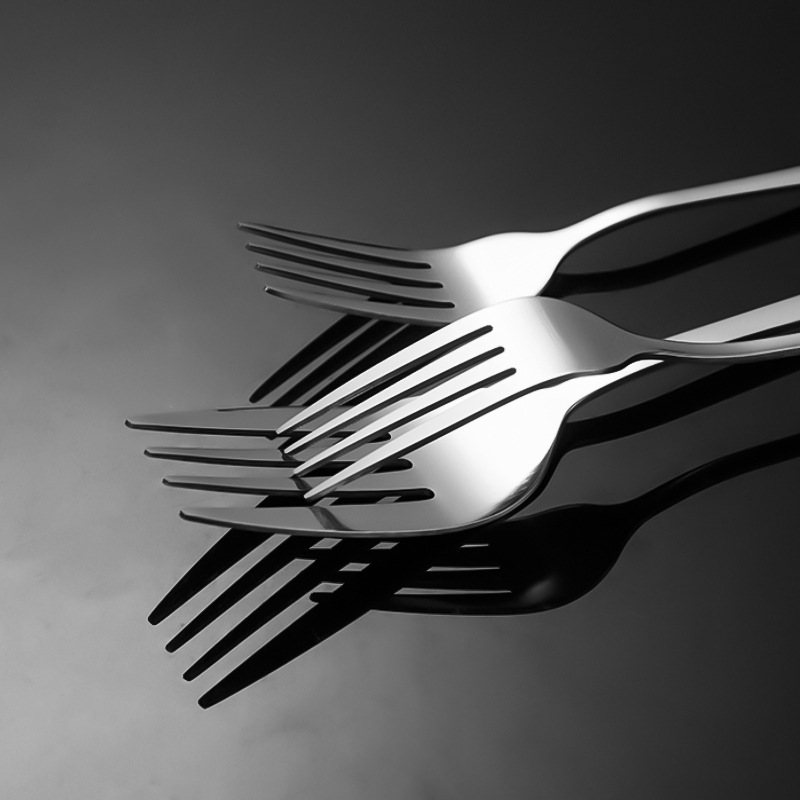 Thickened Western Knife and Fork 1010 Stainless Steel Tableware Food Grade Stirring Spoon Hotel Knife and Fork Spoon suit Steak Knife