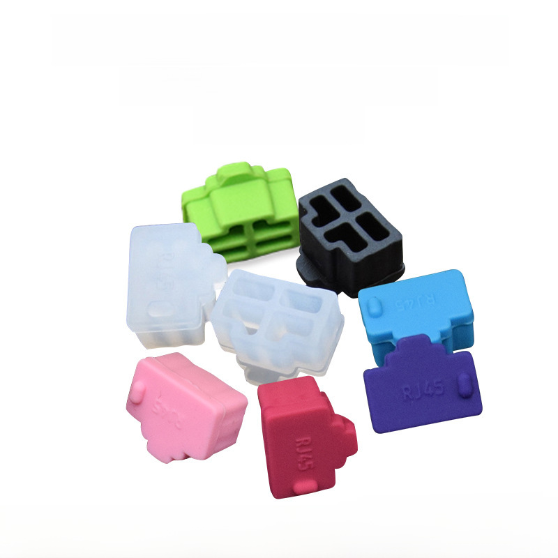 RJ45 Dust Plug LAN Network Interface Plug Router Computer Switch Silicone Sealing Plug Rubber Plug