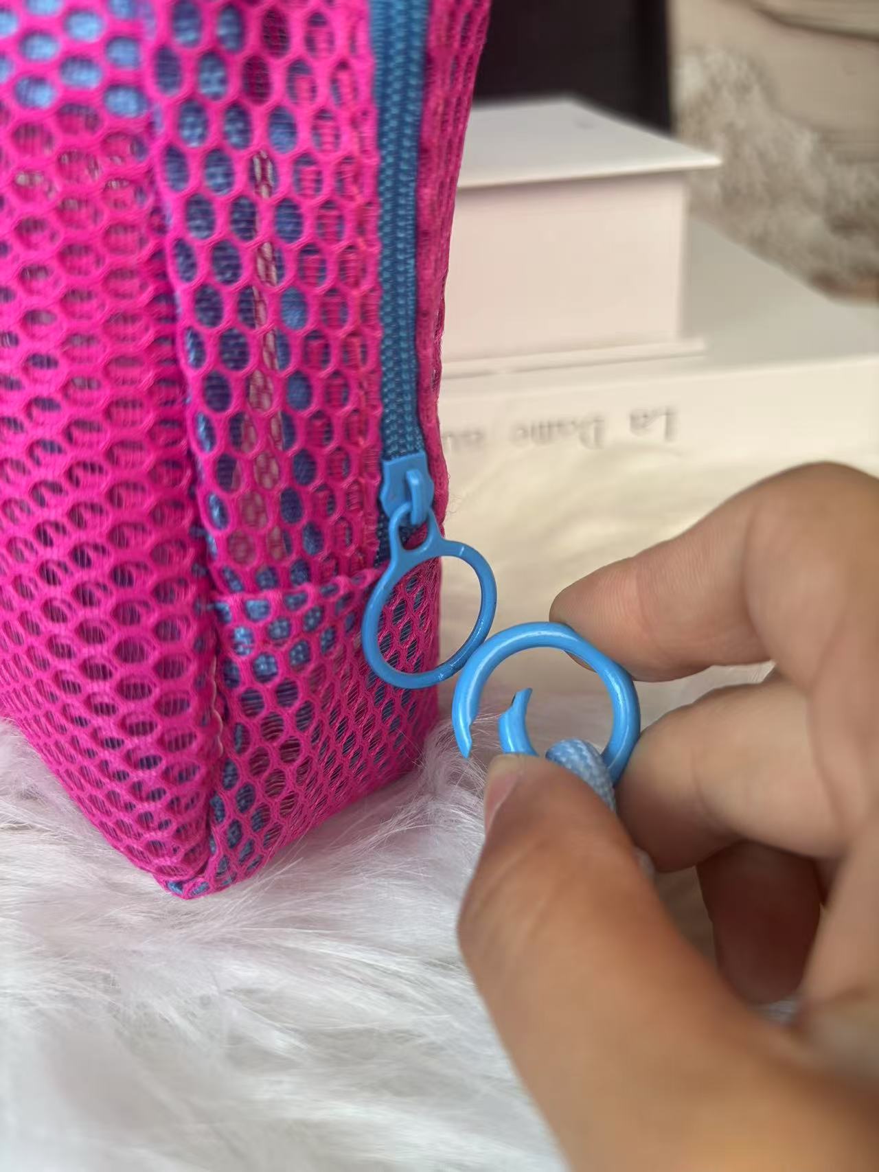 Cross-Border Mesh Storage Bag Dopamine Mesh Tofu Bag Large Capacity Mesh Cosmetic Bag Multi-Purpose Storage Bag Mesh