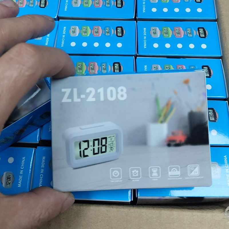 Ins Mini Cute Lcd Digital Clock for Students Special Cute Desktop Multi-Function Luminous Clock Alarm Clock Wholesale