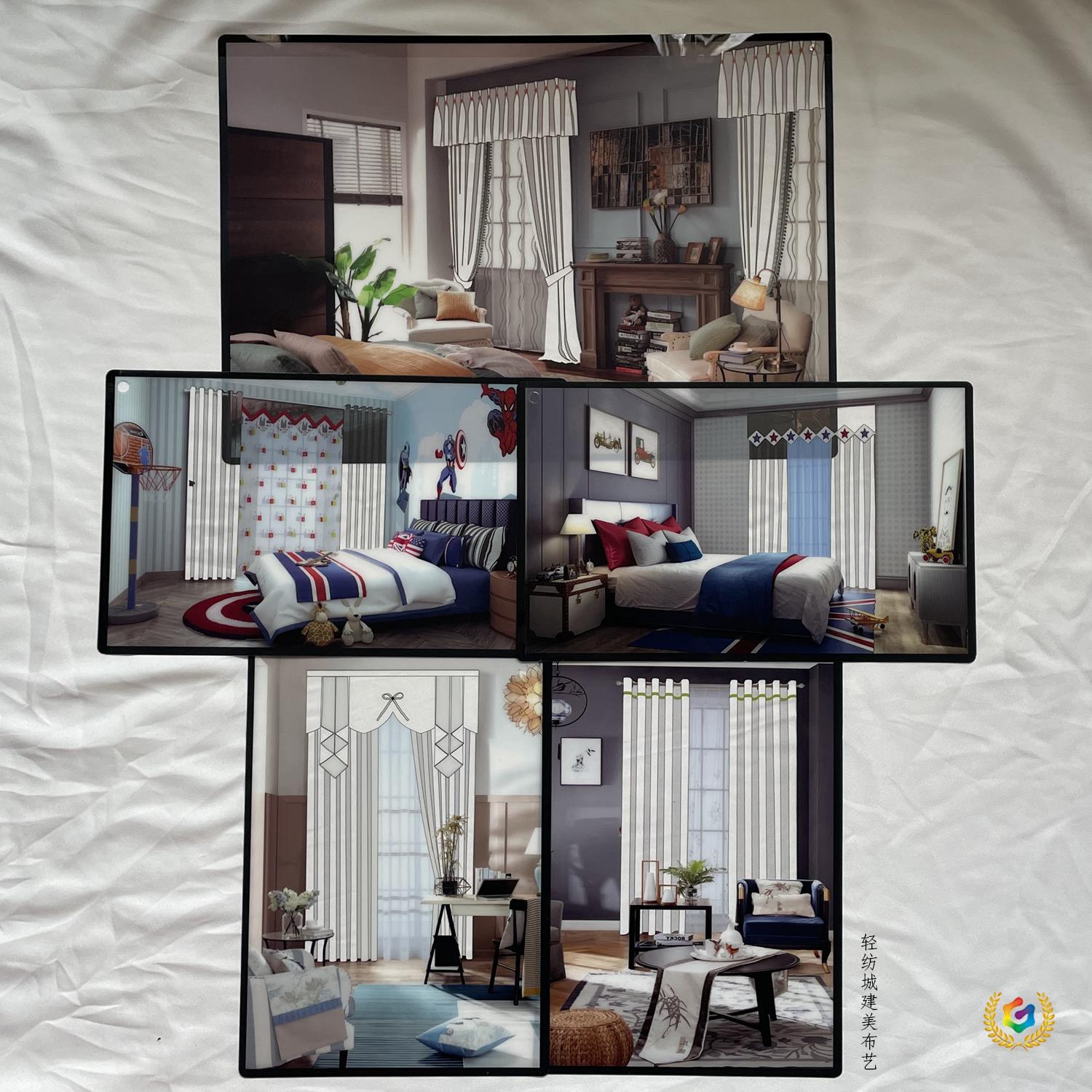 ✅ [Second Generation Curtain Magic Card] Variety of Transparent Mocha 3D Scene Effect Template Display Douyin Order