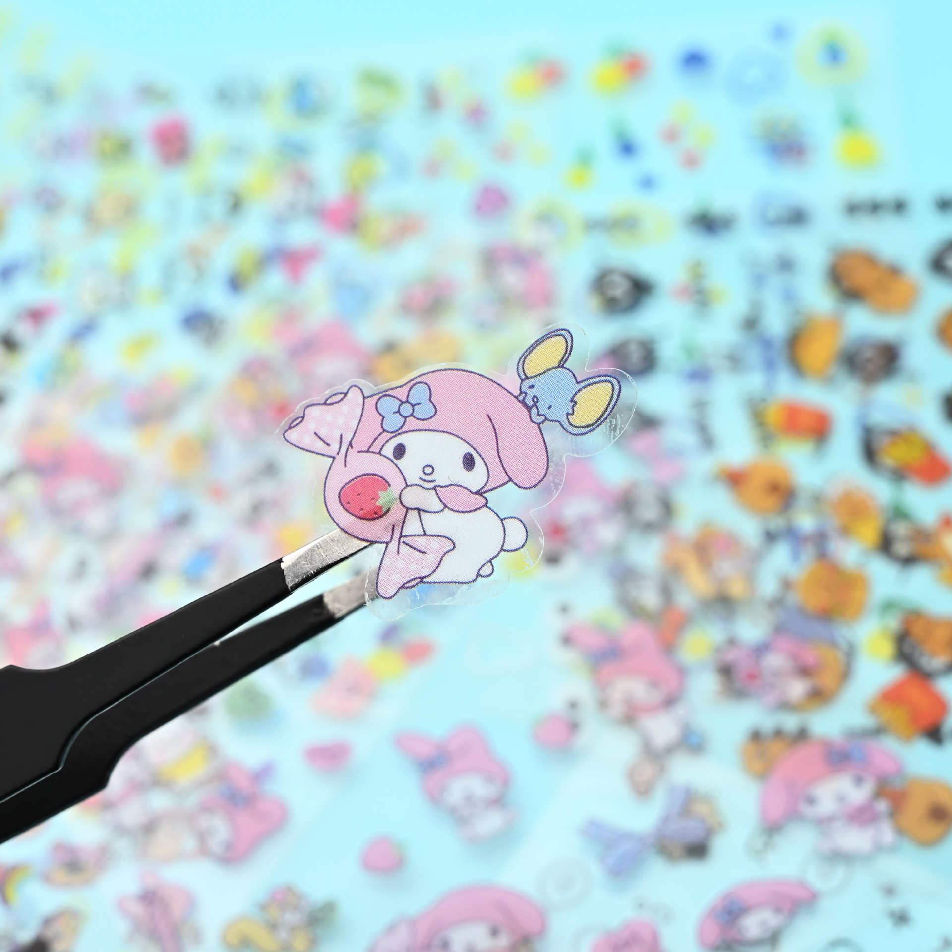 Stickers for Children Japanese Cartoon DIY Transparent Stickers Planner Cute Decoration Creative Pattern Stickers Water Bottle Stickers