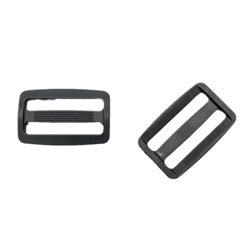 Factory spot luggage accessories plastic Japanese buckle black and white adjustment square buckle plastic adjustment strap three-gear buckle