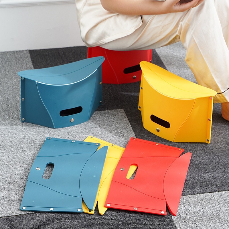 Card Foldableing Stool Plastic Adult Household Pony Travel Outdoor Travel Train Portable Stool Paper Low Stool