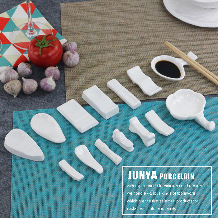 Pure White Ceramic Chopsticks Rack Hotel Restaurant Restaurant Dual-use Multi-purpose Chopsticks Pillow Chopsticks Holder Chopsticks Holder Chopsticks Holder