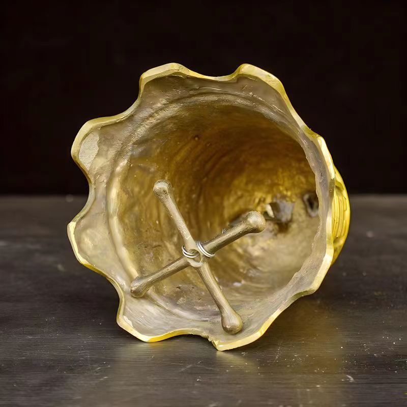 Pure Copper Bell Pendant Big small size Eight Treasures Copper Bell Eight Diagrams Copper Bell Dark Eight Immortals Peace Bell Home Eaves Jewelry