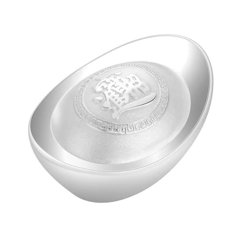 999 sterling silver Solid Silver Ingot Silver investment silver ornaments hand handle genuine silver gift silver ingot lucky character