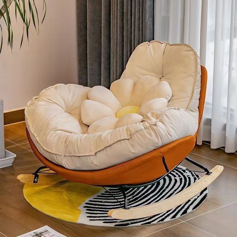 Home Simple Modern Lazy Sofa Single Balcony Leisure Chair Rocking Chair Rocking Chair Lounge Chair Living Room Penguin Living Room