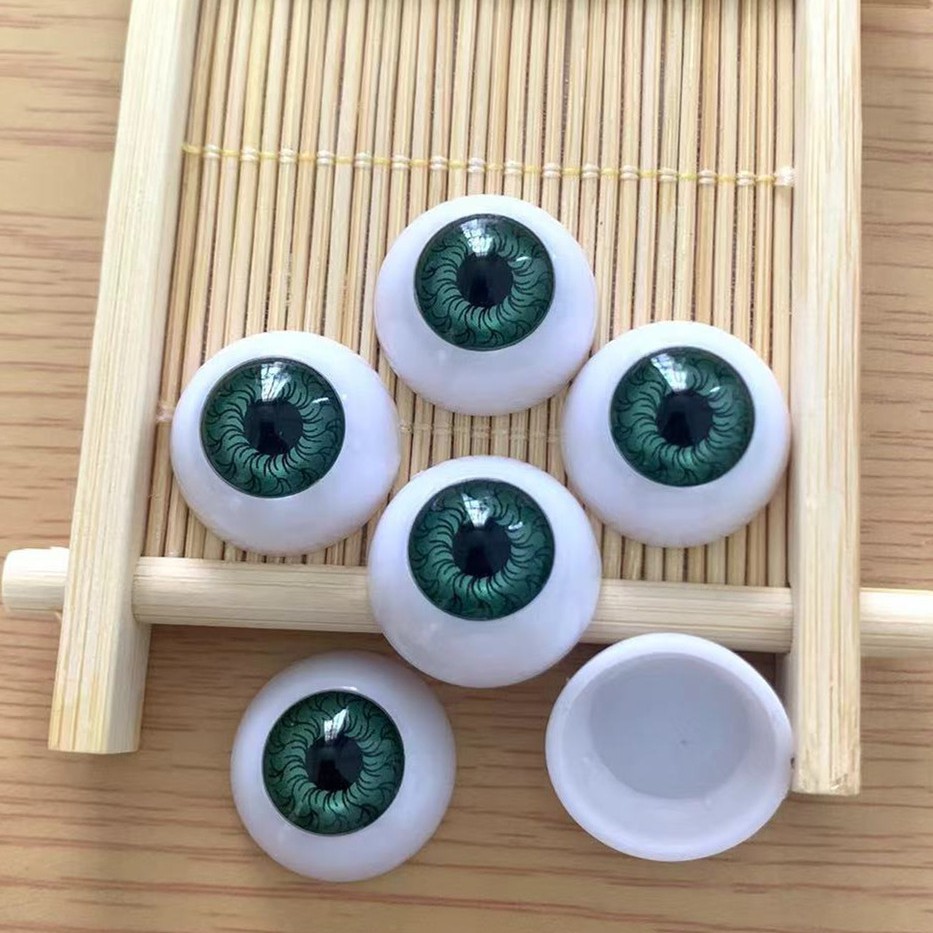 Cross-Border Bjd Accessories Ceramic Half-Round Eyes Doll Realistic Fake Eyes Toy Eyes Sun Eyes Bloodshot Eyes with Beads