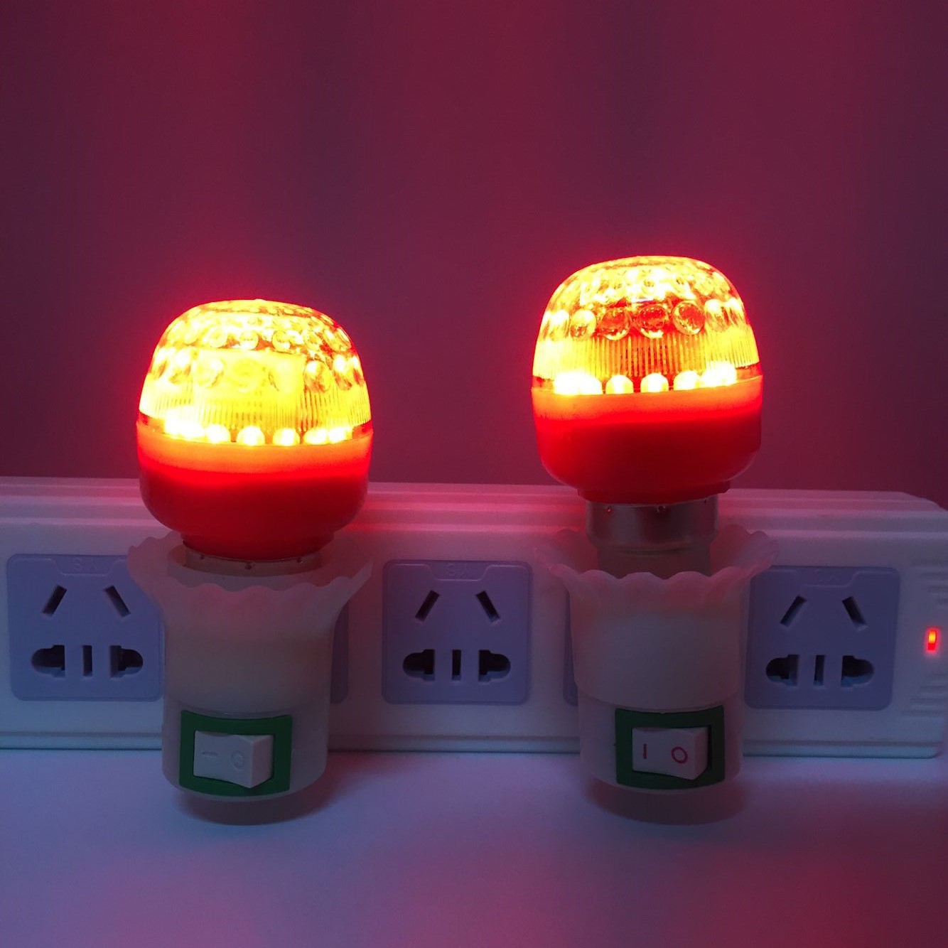 B22LED Red Light Candle Lamp God Table Lamp Guanyin Supply Lamp Red Light Bulb Festival Lights 27 World Lights