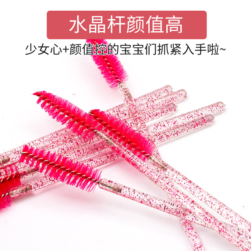 Grafting Eyelash Tools Crystal Rod Eyelash Brush Disposable Eyebrow Comb Spiral Brush Small Brush Colorful Eyelash Curling Eyebrow Brush