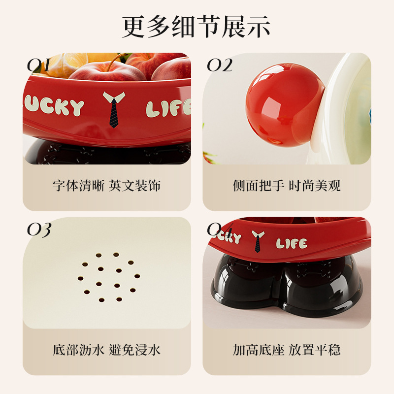 Fruit Plate for Living Room, New High-End Exquisite Tea Table, Candy Snacks, Dried Fruit Plate for Home Use