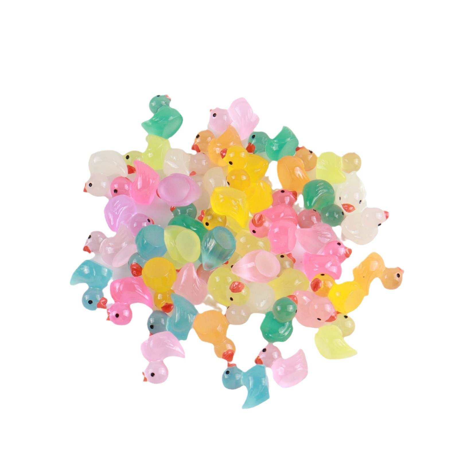 10 color net red luminous yellow duck mini duck car ornaments cute creative handmade in stock materials wholesale