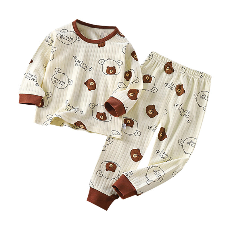 Children's Pure Cotton Underwear Set, New Autumn Style, Boys' Autumn Clothes and Pants, Baby Pajamas, Girls' Loungewear, Children's Clothing
