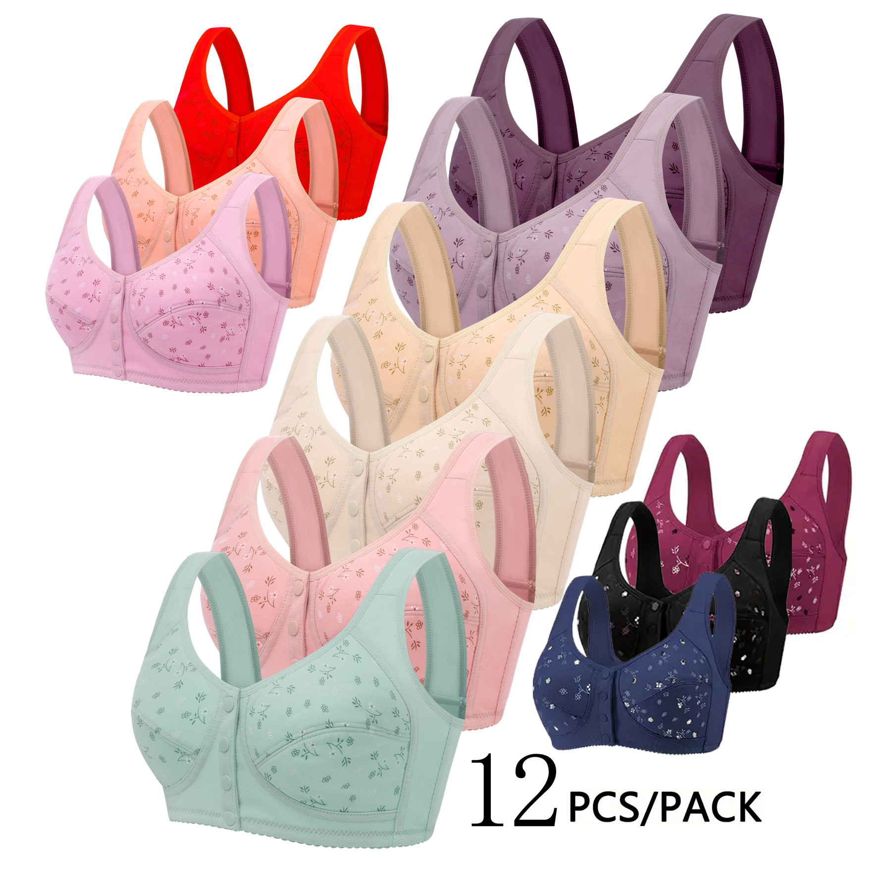 Кросс-бордерный бюстгальтер для женщин среднего и пожилого возраста большого размера без косточек, стиль для пожилых