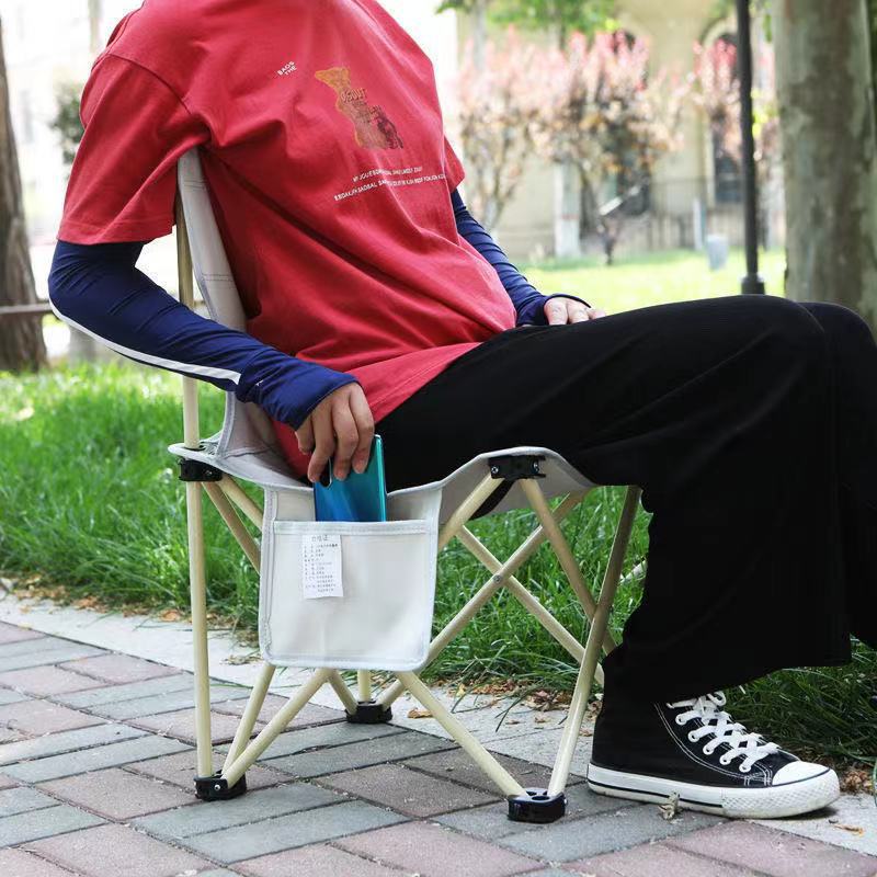 Outdoor Folding Chair Folding Sketch Chair Student Chair Backrest Chair Fishing Chair Barbecue Equipment Camping Folding Table and Chair
