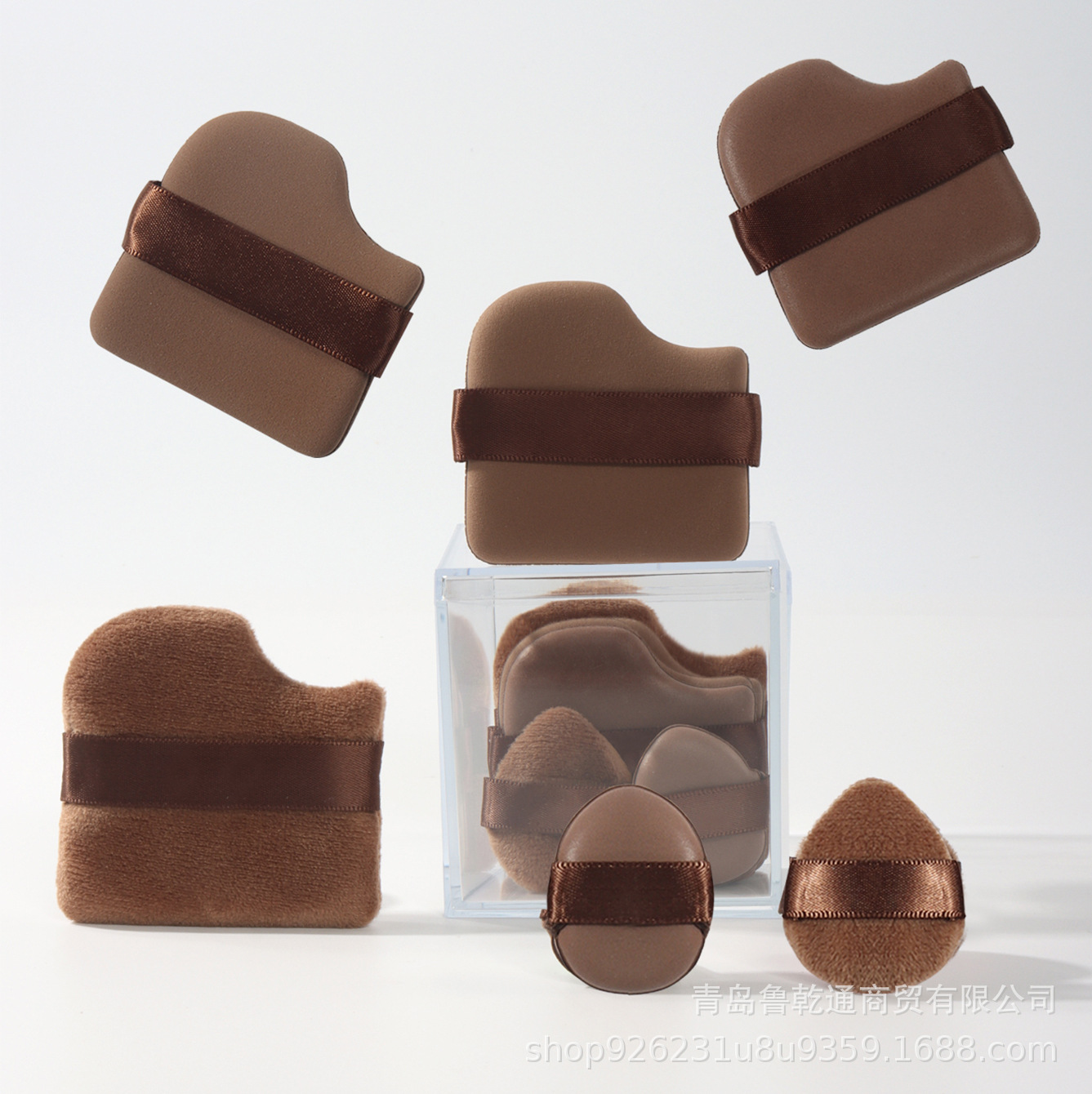 Air Cushion powder puff egg yolk pie pineapple pie star bucket water light trilogy powder puff wet and dry dual-use become bigger when exposed to water