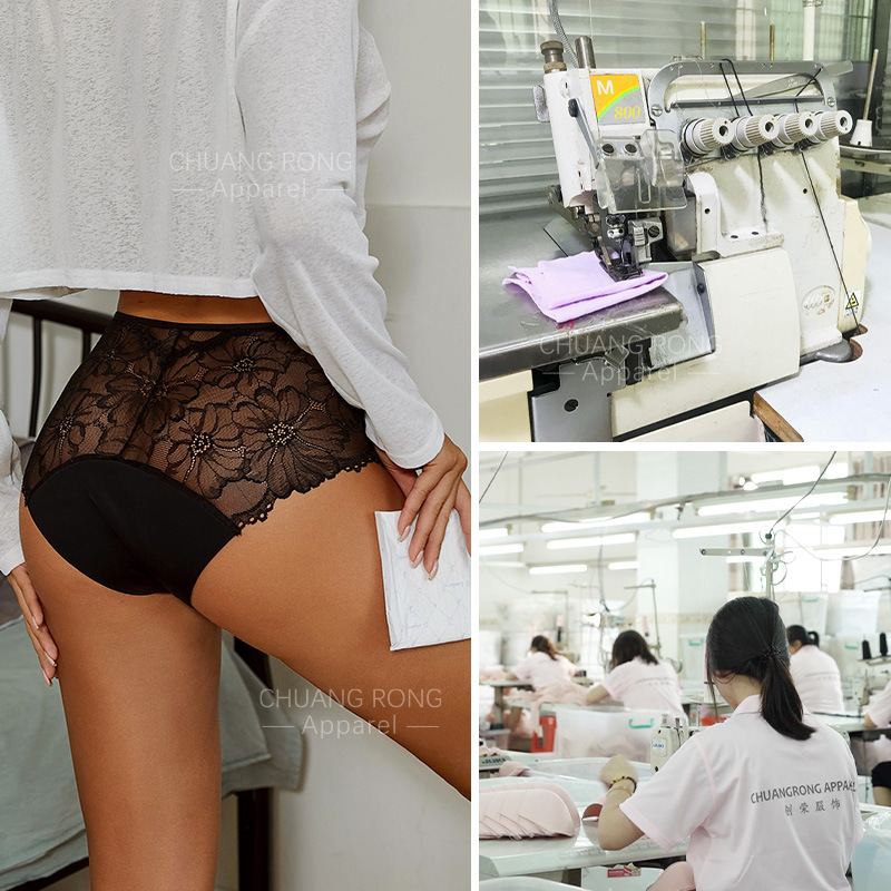 Customized Cross-border Physiological Underwear Europe and America Four-layer Large Absorption Leak-proof Traceless Aunt Comfortable Breathable Antibacterial Menstruation Pants