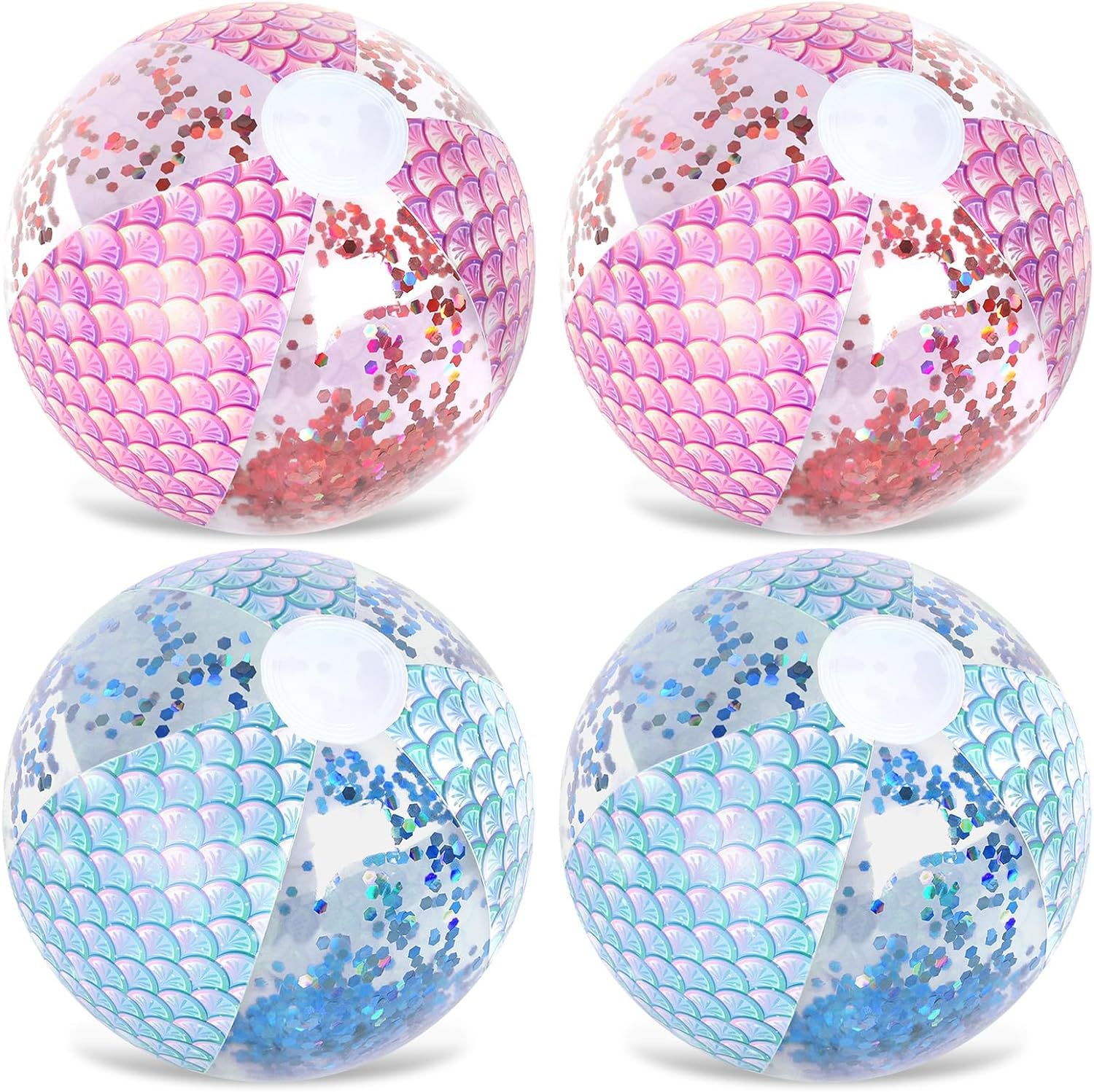 Inflatable Ball Amazon Transparent Pvc Glitter Ball Water Toy Photo Props Inflatable Sequin Beach Ball Football
