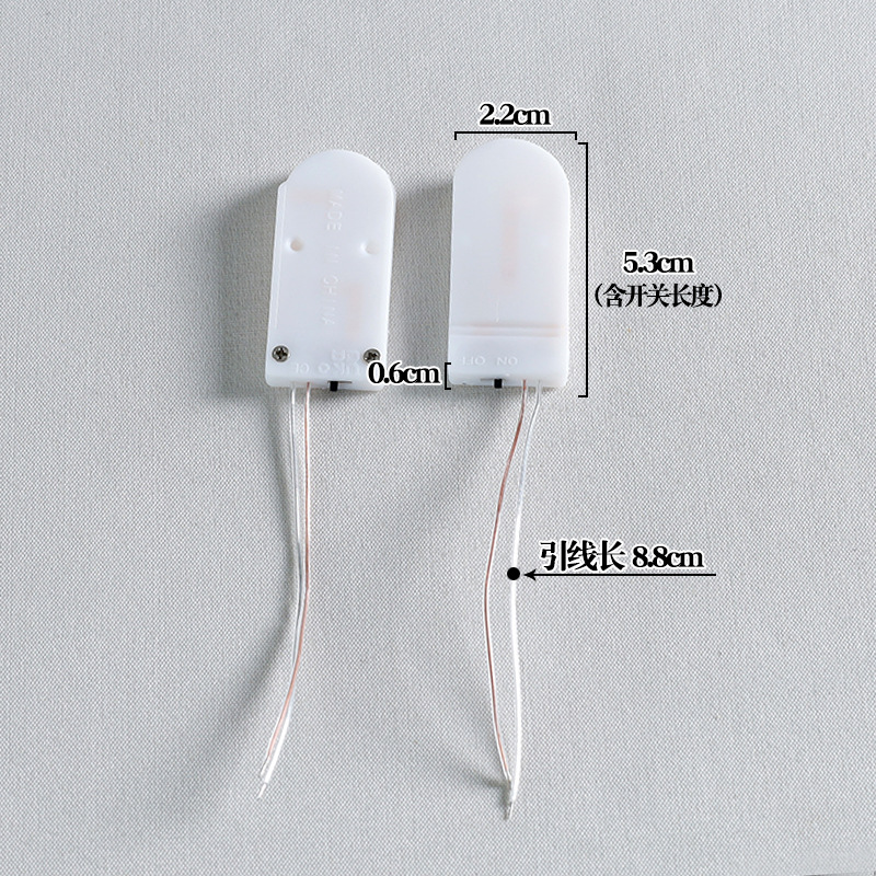 Button Light String Accessories U-Shaped Battery Box Environmentally Friendly Cr2032 Button Battery Box Copper Wire Light String
