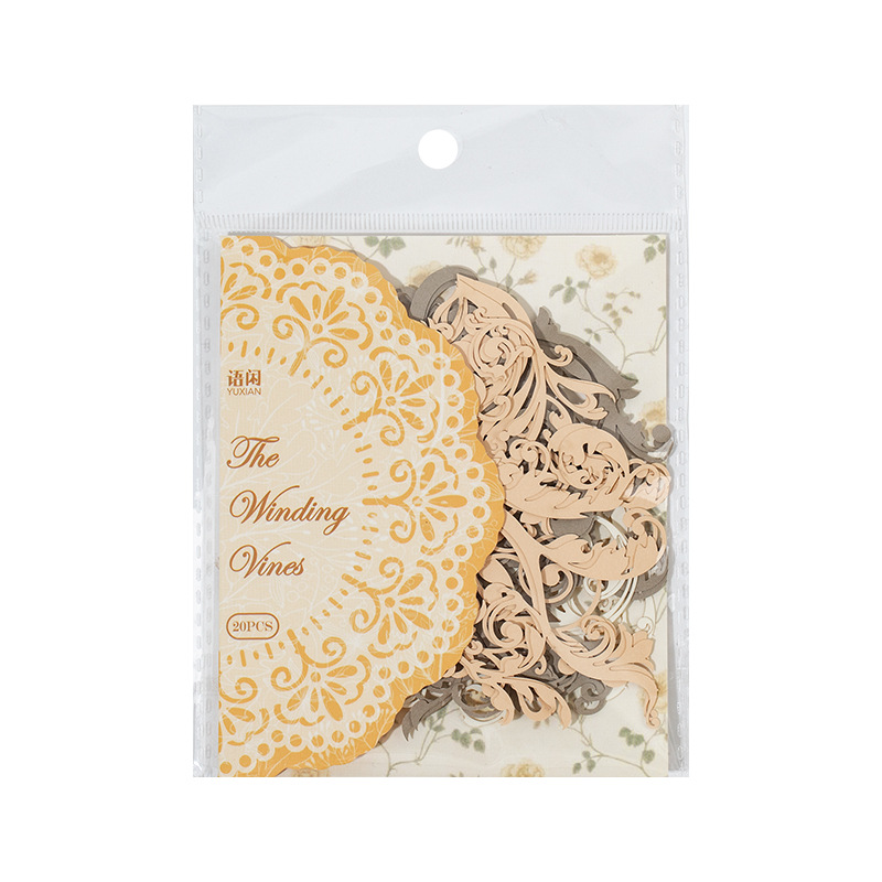 Language Leisure Hollow-out Material Bag Dream Building Prosperity Series Light Retro Art All-match Hand Account Pain Bag Diy Decoration Collage