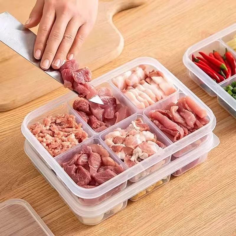 Refrigerator Compartment Storage Box Frozen Meat Box Frozen Crisper Food Packaging Box Refrigerator Special Organizer Food Grade
