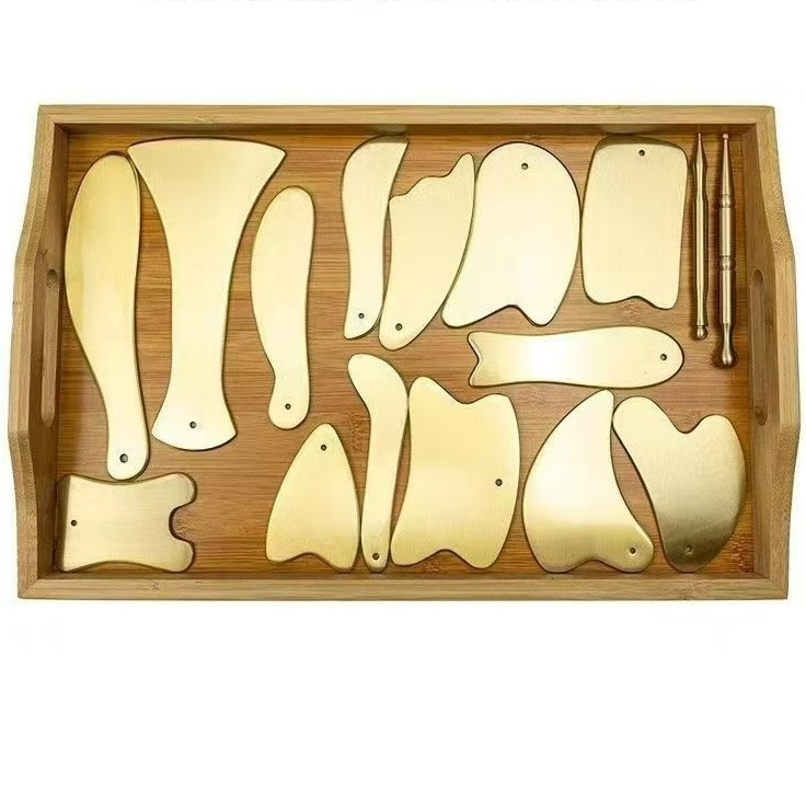 Массажная доска из чистой меди для всего тела, латунная скребковая доска, настоящая утолщенная универсальная меридианная доска, чистый массаж и красота