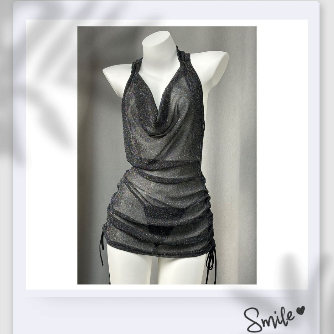 Sex lingerie socialite pure sexy topless back drawstring slim nightclub queen hip fun dress