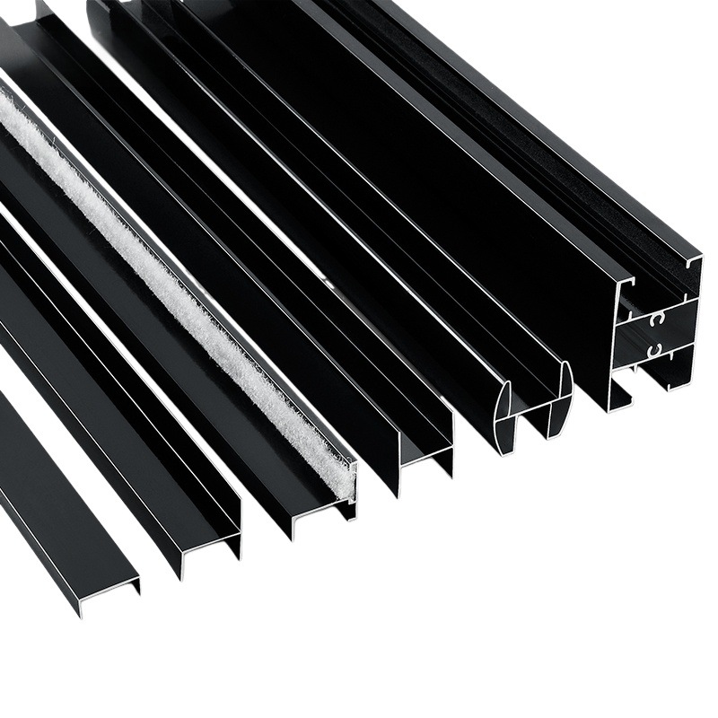Bathroom Accessories Partition Aluminum H-Type Door Edge Strip 12/16/18mm Aluminum Alloy Door Stopper Beam Edge Sealing