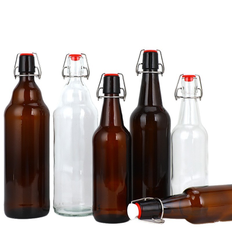 Brown beer glass bottle empty bottle 330ml500ml dark separate bottle packaging bottle soda beverage bottle wholesale