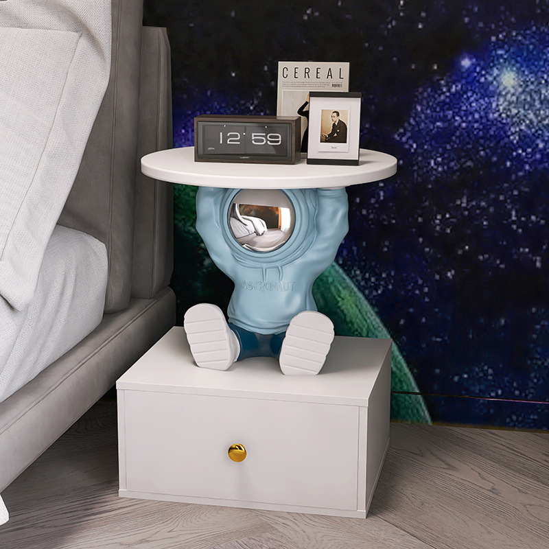 Children's Bedside Table Boys Astronaut Bedside Cabinet Sofa Integrated Coffee Table Creative Bedroom Storage Simple Storage Rack
