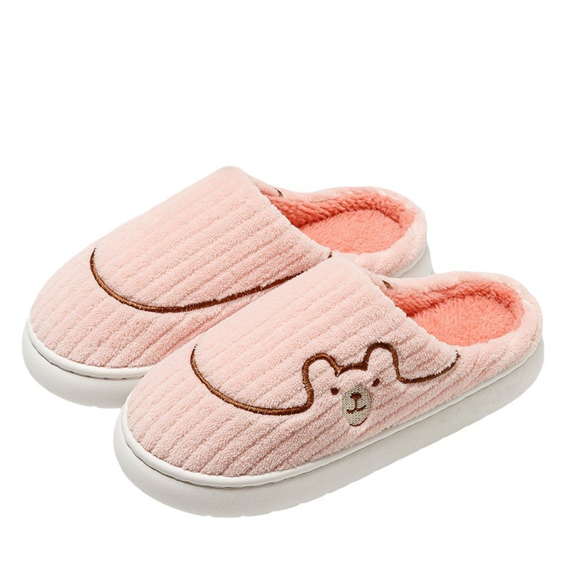 New Style Cotton Slippers Men's Autumn and Winter Bag Heel Home Indoor Household Thick-soled Warm Home Non-slip Mao Mao Cotton Shoes Women