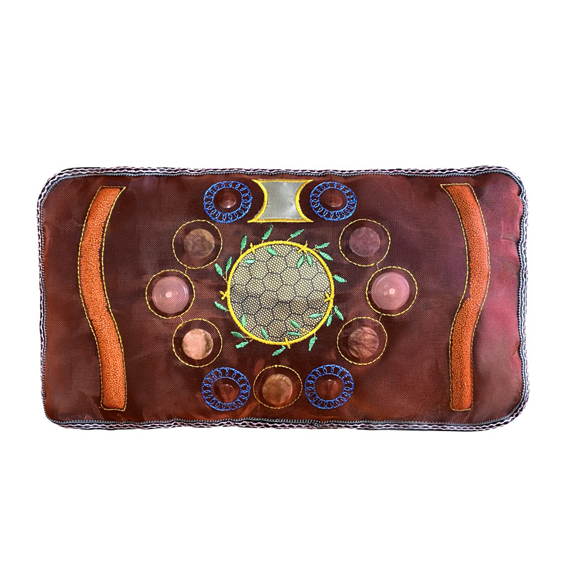 Crystal Jade Pillow Negative Ion Jade Pillow Small Cervical Pillow Ancient Square Suspension Magnetic Pillow Inner Pillow Removable Gift Pillow Gift Pillow