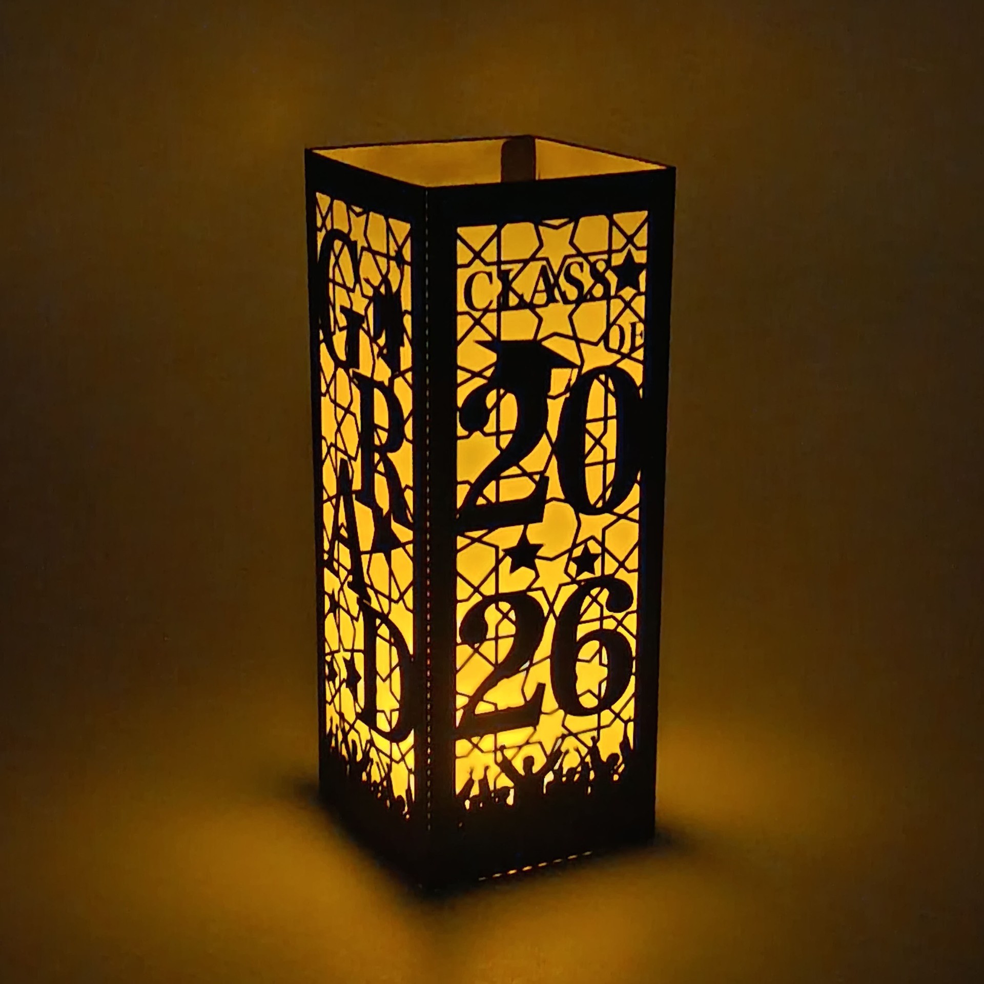 Прямые продажи с фабрики, выпускной сезон 2026, бумажная лампа, лазерная выемка, черный абажур, ночник, готовые запасы