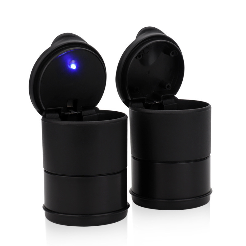 Car Ashtray with LED Light for Car Creative Night Light High Temperature Resistant 4S Universal Ashtray with Lid