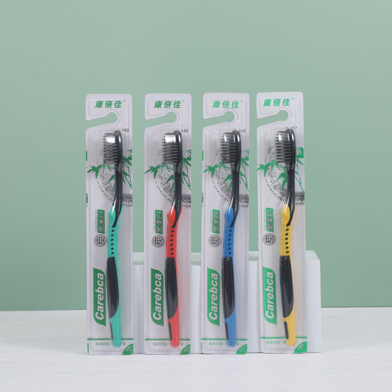 Manufacturers wholesalers super department store bamboo charcoal high density colorful adult soft bristle toothbrush family