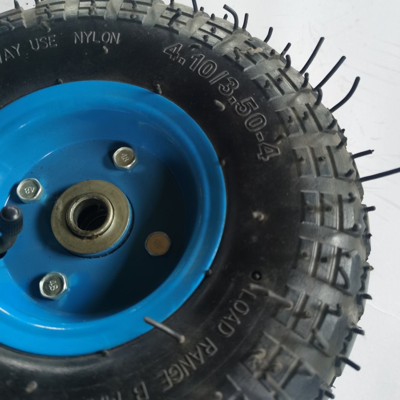 JIUZE 410/350-4 Inflatable Wheels for Cart with Metal Wheels 4.10/3.50-4 Tool Wheels