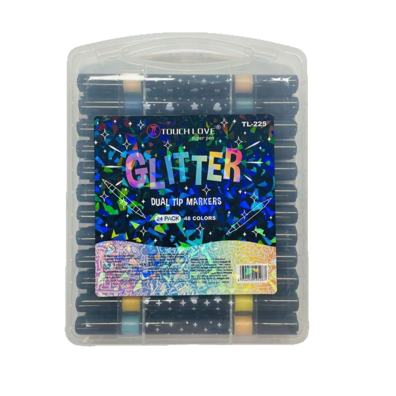 Factory Direct Supply Double-Ended Glitter Pen Marker Pen Soft Tip Two-Color Hair Painting Glitter Pen Watercolor Pen Stationery Wholesale